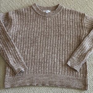 Time and Tru Textured Tan Sweater